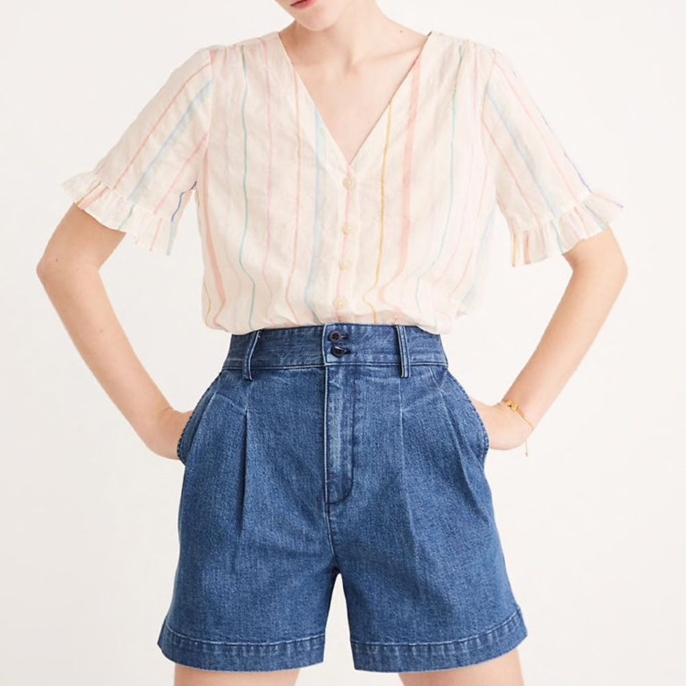 Madewell denim pleated short